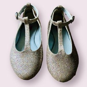 Harper Canyon Gold Iridescent Glitter Mary Jane Dress Shoes